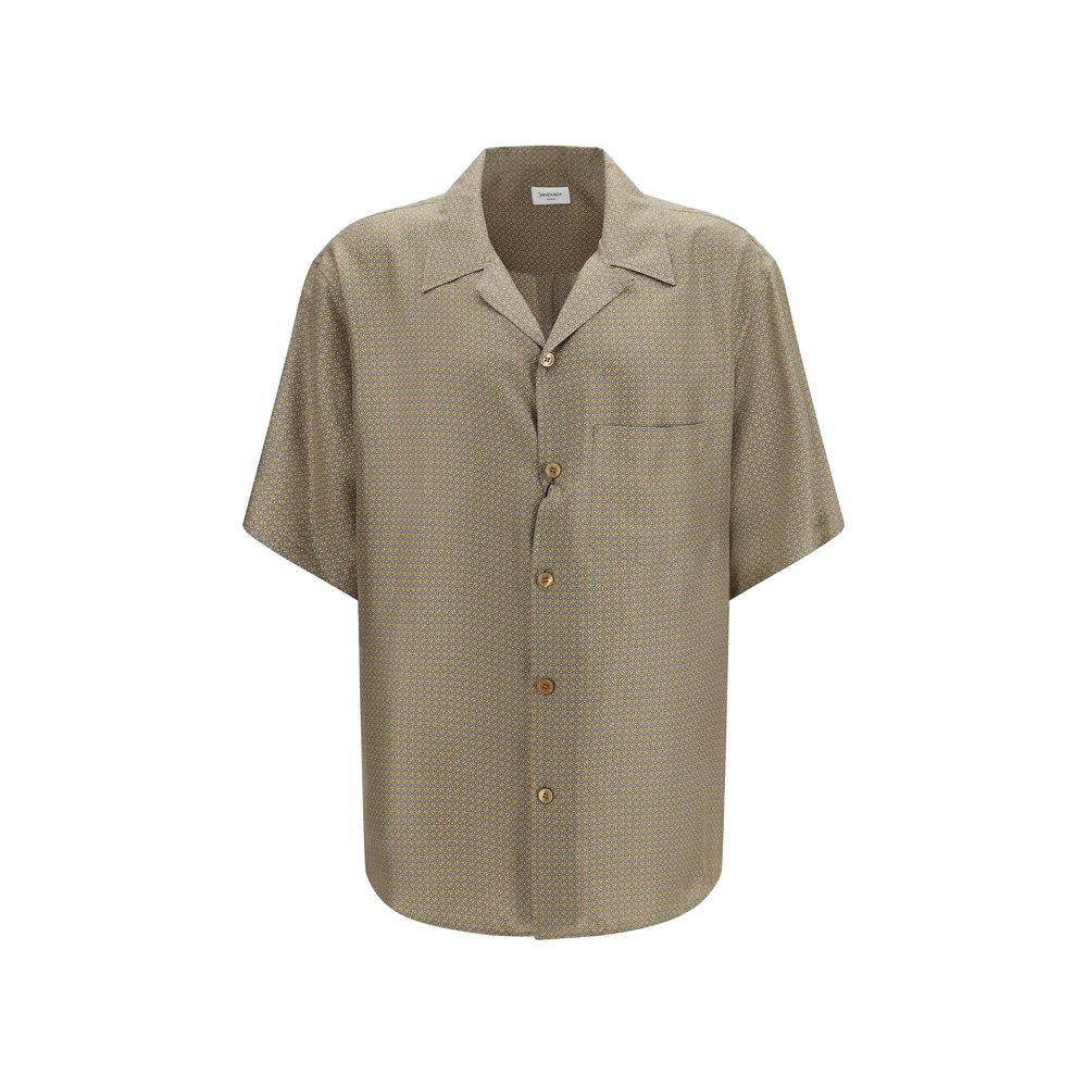 Chemise en Soie Imprimée Multicolore Saint Laurent