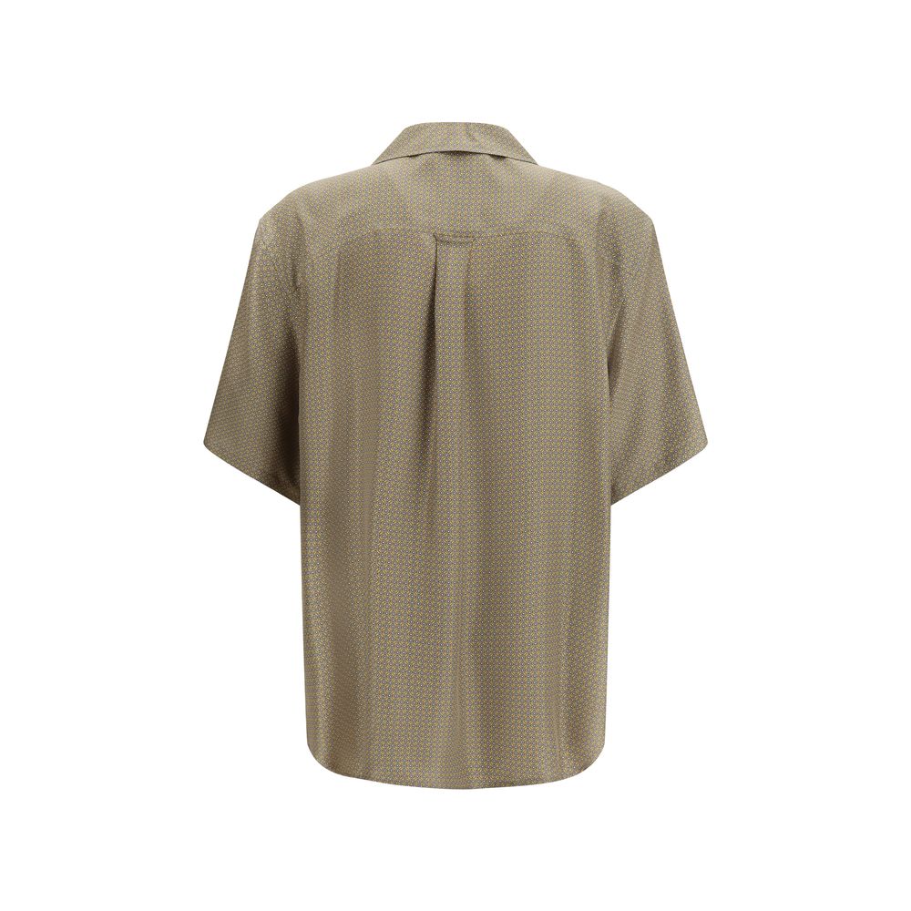 Chemise en Soie Imprimée Multicolore Saint Laurent