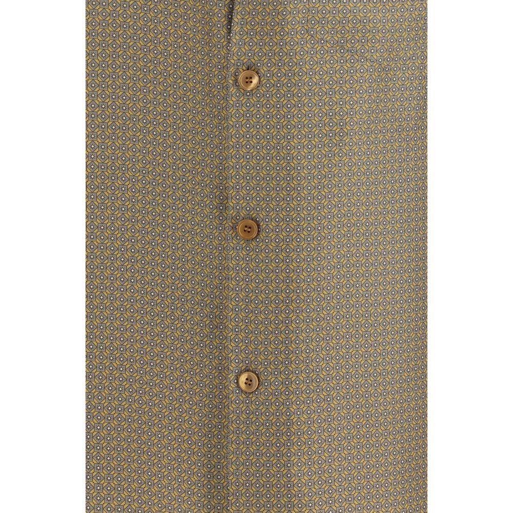 Chemise en Soie Imprimée Multicolore Saint Laurent