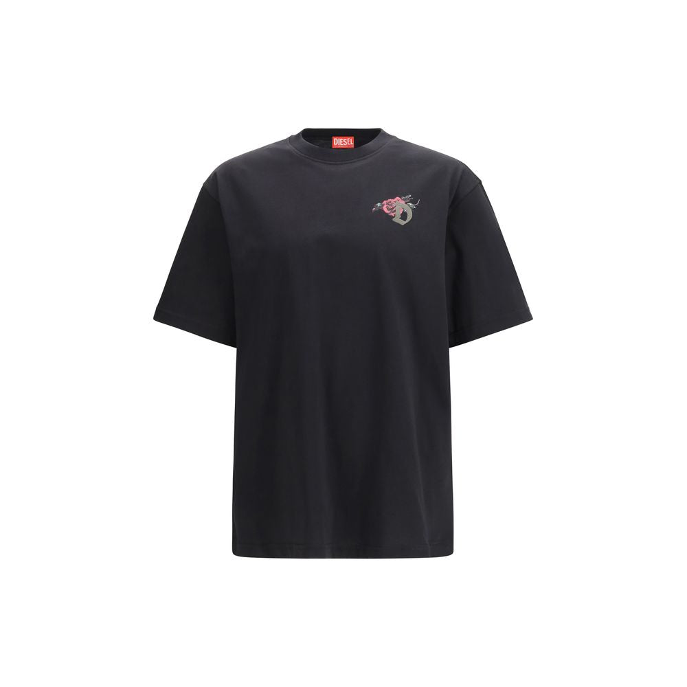 T-shirt en coton noir Diesel