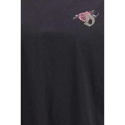 T-shirt en coton noir Diesel