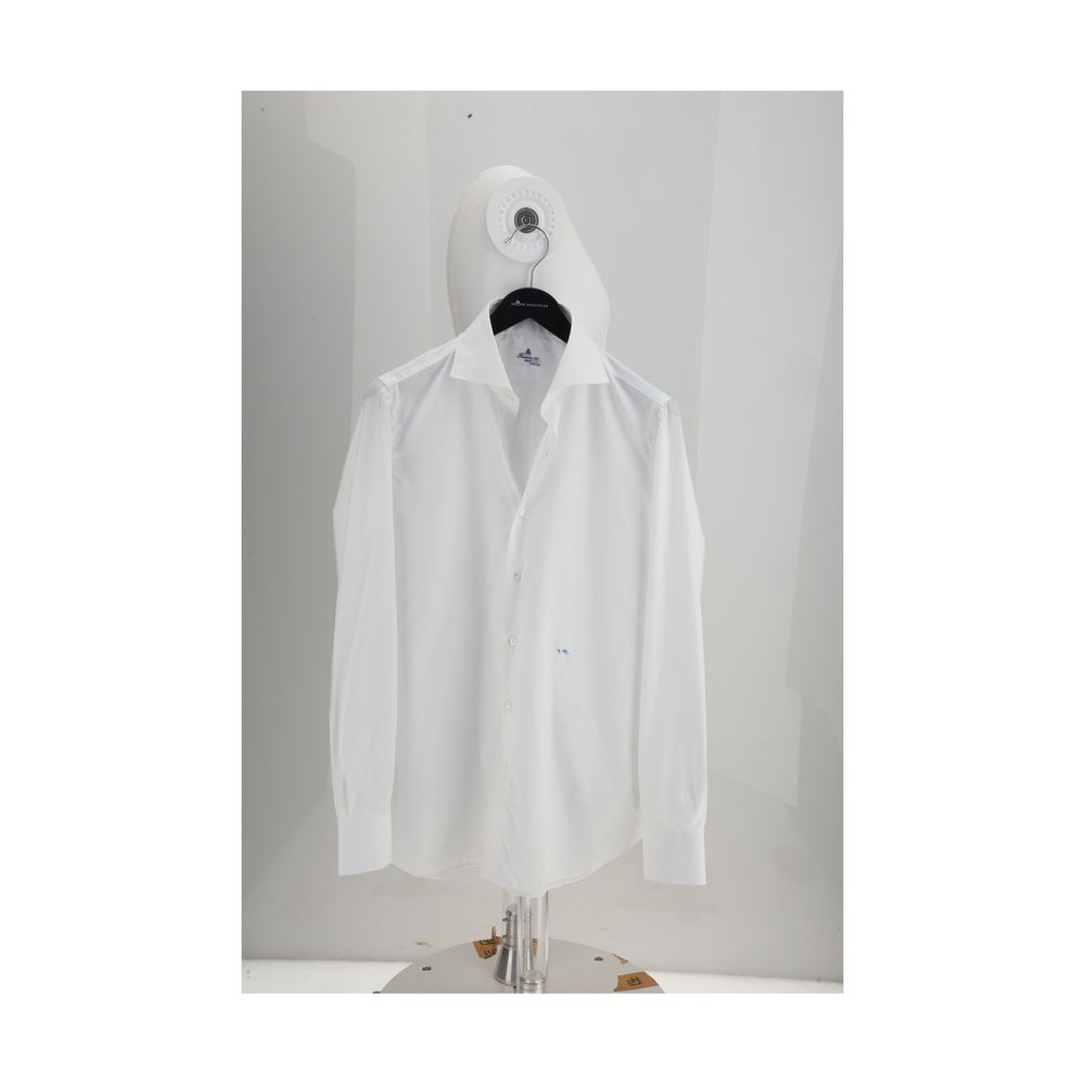 Finamore White Cotton Shirt - Élégance et Confort