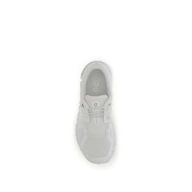 ON Cloud 6 White Recycled Polyester Athletic Sneakers for Women