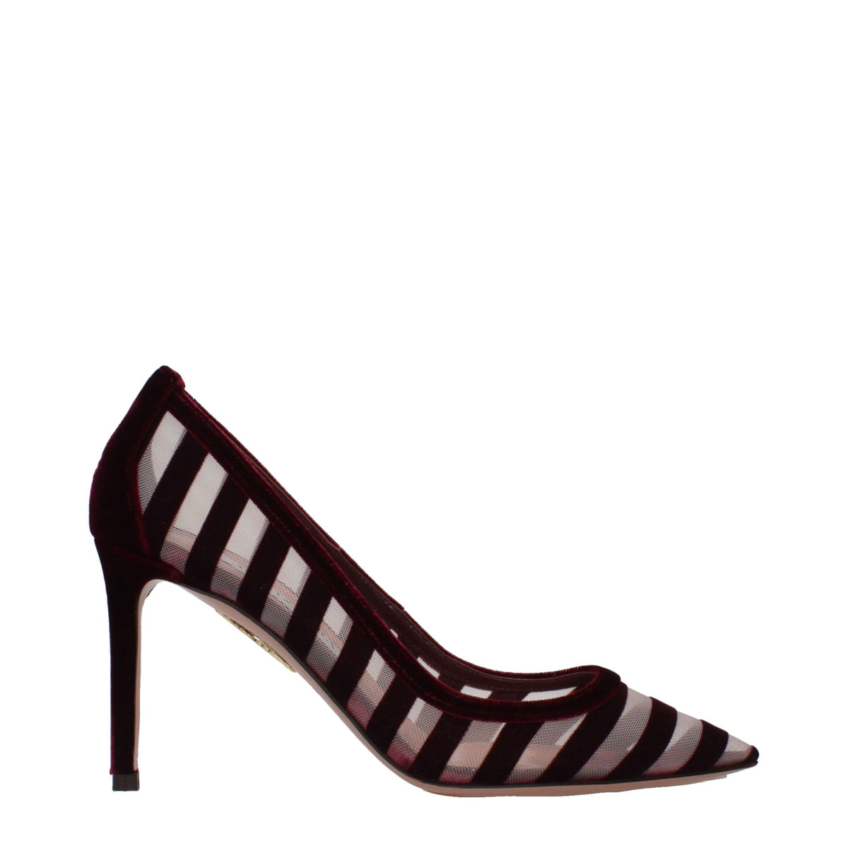 Aquazzura Transparent Velvet Mid Heel Pumps for Women