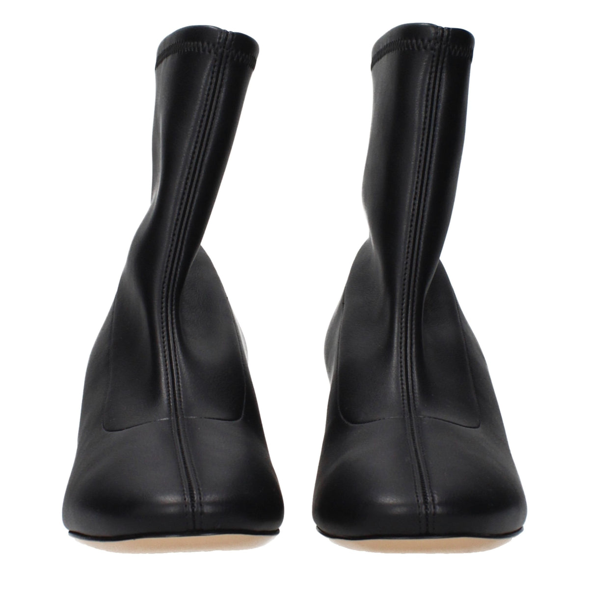 Casadei Black Leather Ankle Boots with Studs