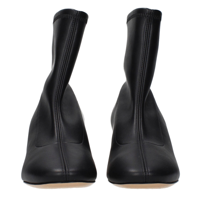 Casadei Black Leather Ankle Boots with Studs