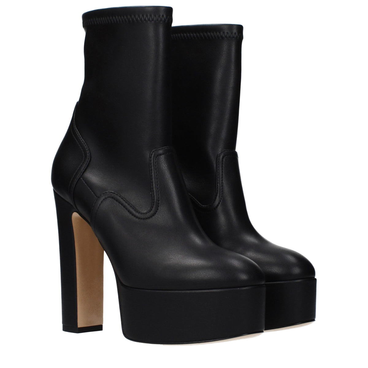 Casadei Black Leather Ankle Boots for Women