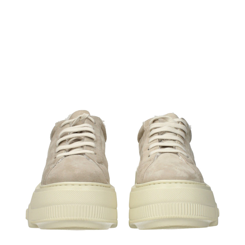 Casadei Beige Leather Chunky Sneakers for Women