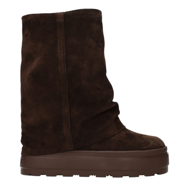 Casadei Brown Leather Ankle Boots for Women
