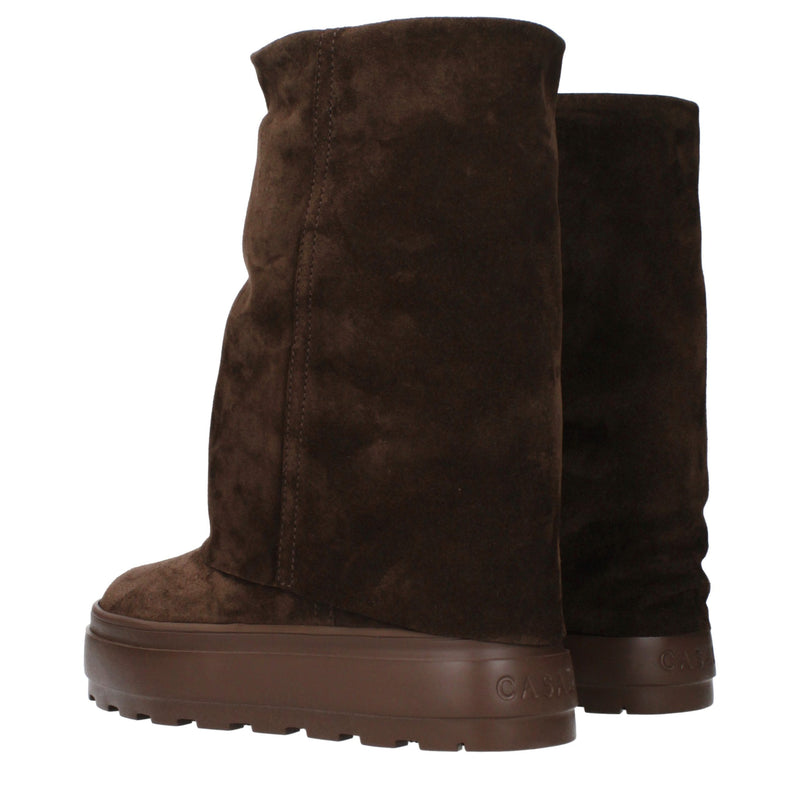Casadei Brown Leather Ankle Boots for Women