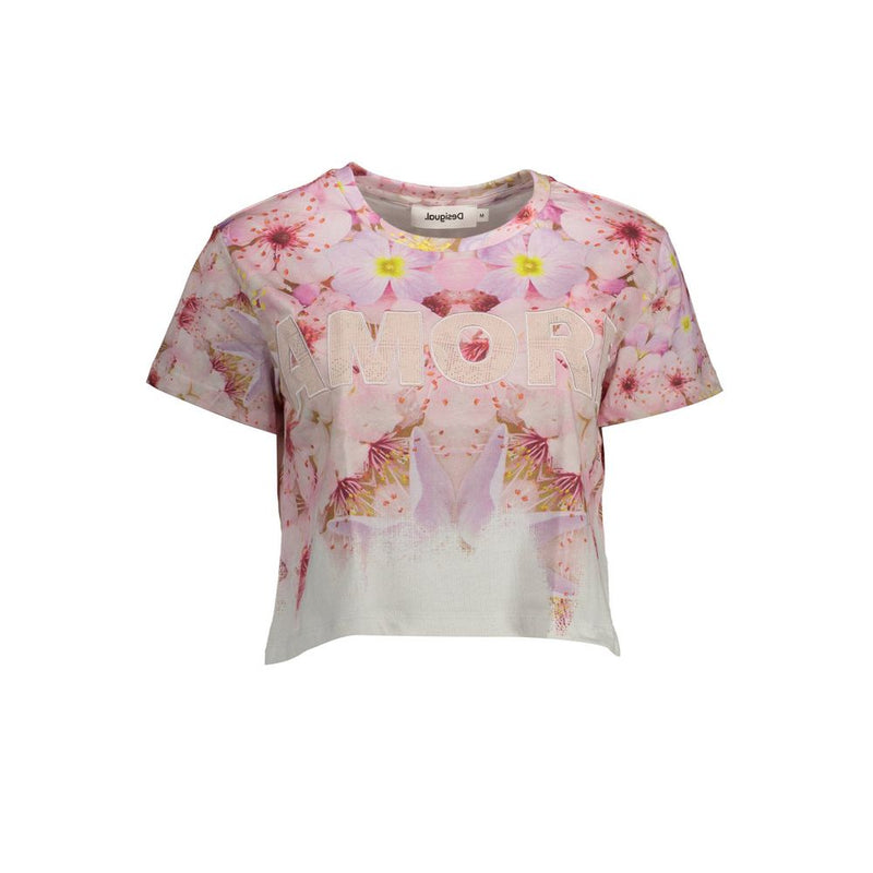 T-shirt Femme Desigual Rosa en Coton