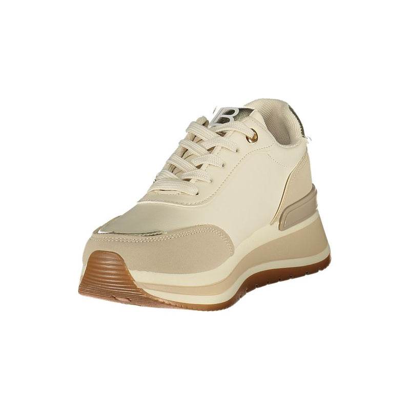 Laura Biagiotti Beige Polyurethane Women Sneaker - Stylish Comfort