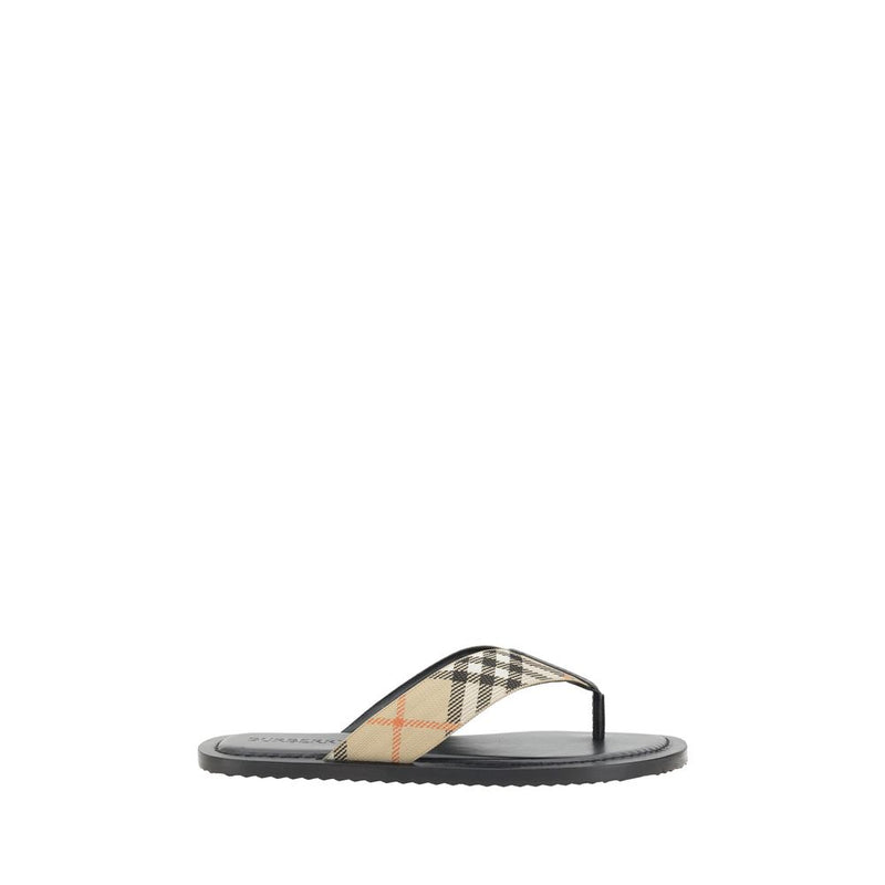 Burberry Multicolor Pavilion Check Flip-Flop Sandals