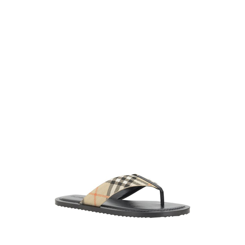 Burberry Multicolor Pavilion Check Flip-Flop Sandals