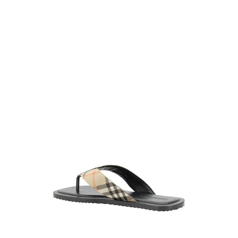 Burberry Multicolor Pavilion Check Flip-Flop Sandals