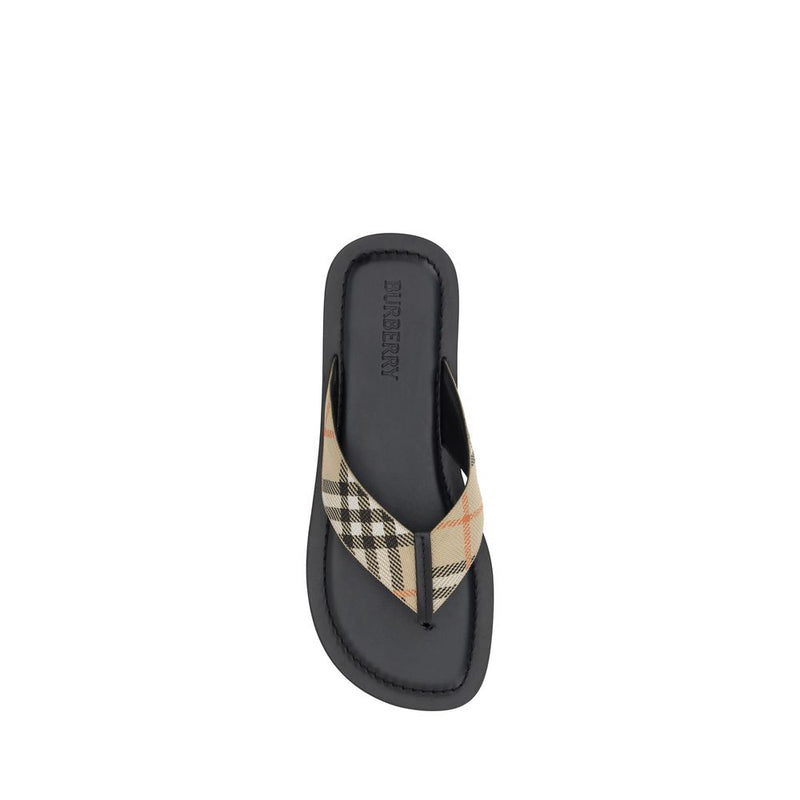 Burberry Multicolor Pavilion Check Flip-Flop Sandals