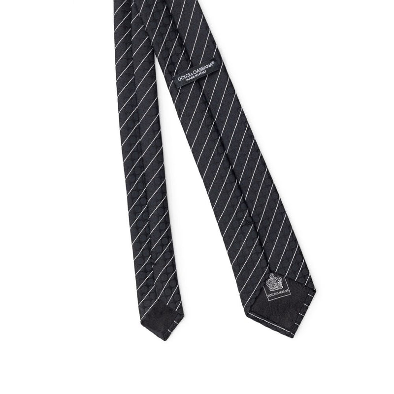 Dolce & Gabbana Zwarte Polyester Stropdas