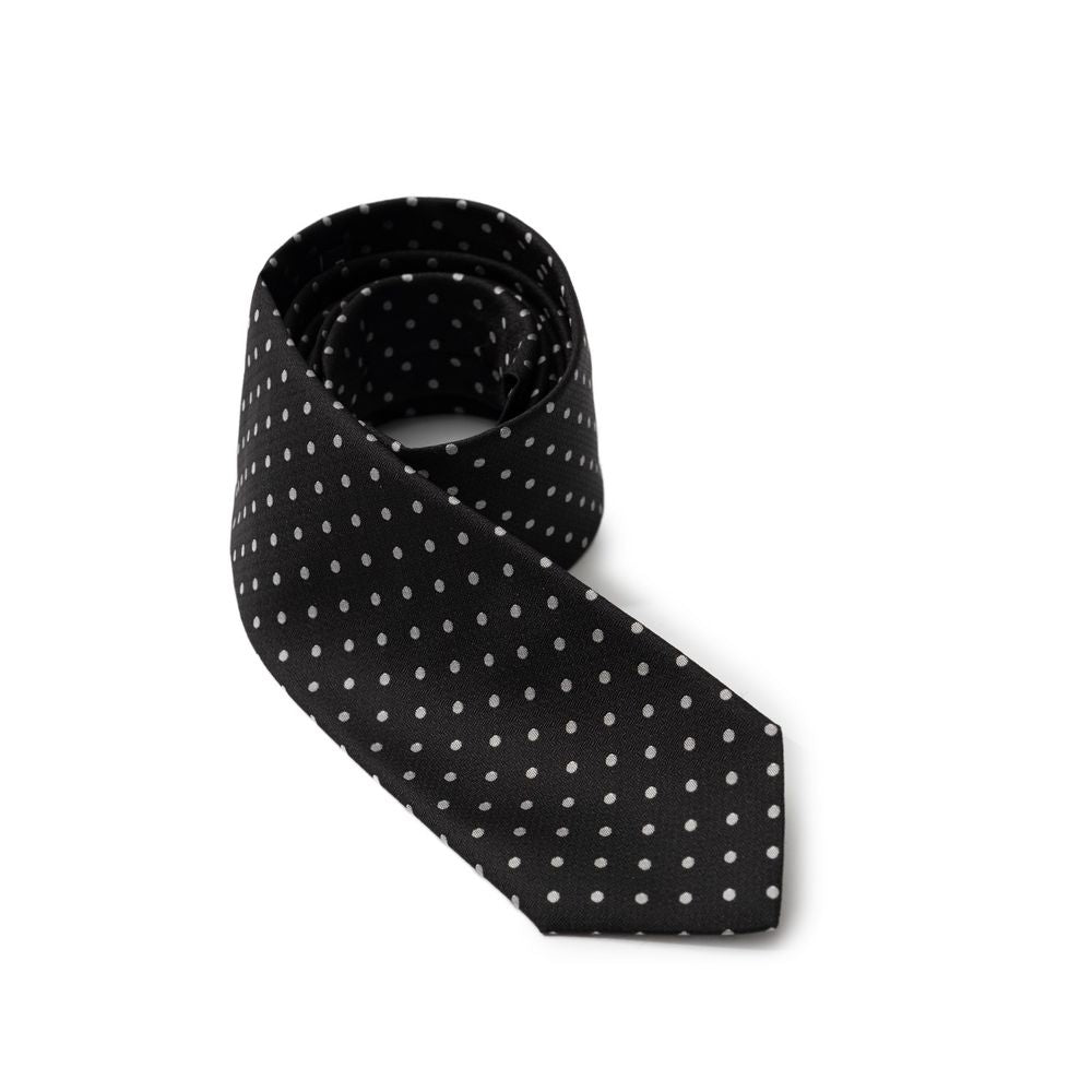 Cravate en soie noire Dolce &amp; Gabbana