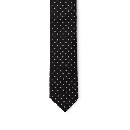 Cravate en soie noire Dolce &amp; Gabbana