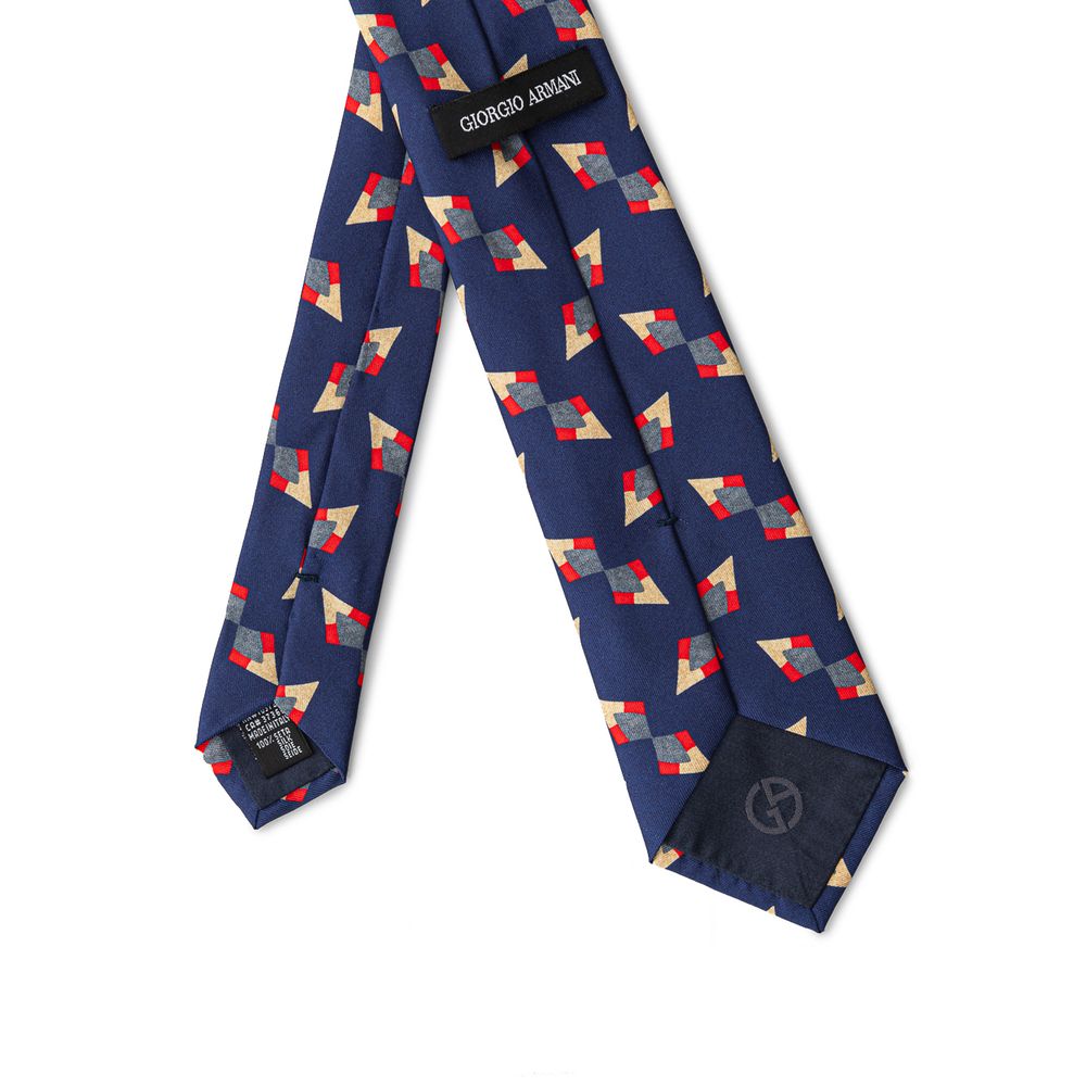 Cravate en soie bleue Giorgio Armani