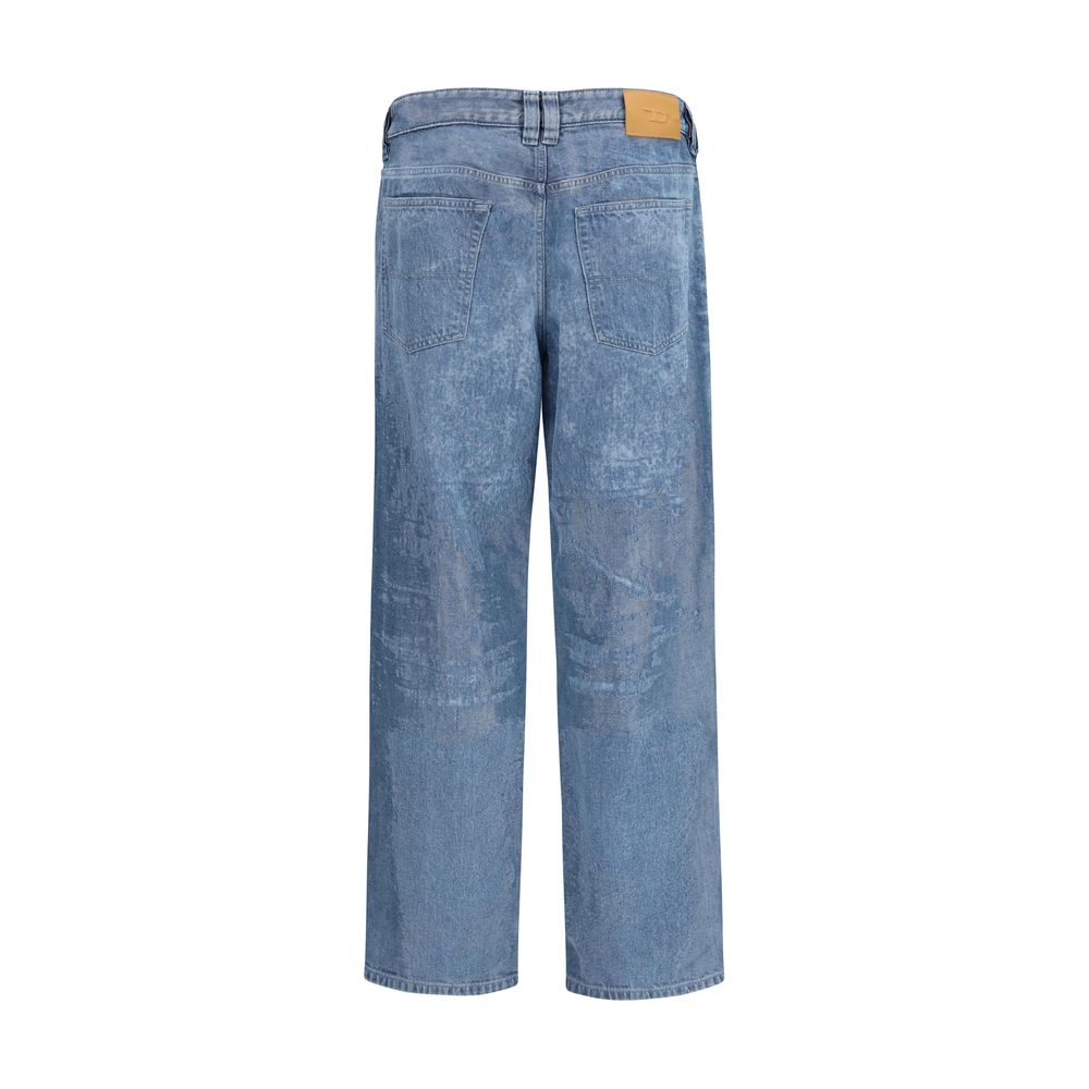 Diesel 2001 D-Macro-FSI1 Blue Cotton Straight-Leg Jeans