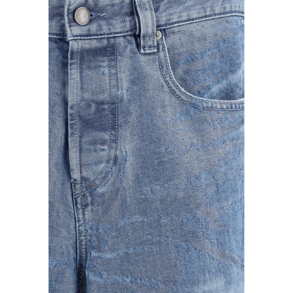Diesel 2001 D-Macro-FSI1 Blue Cotton Straight-Leg Jeans