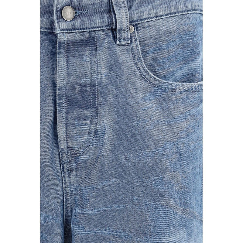 Diesel 2001 D-Macro-FSI1 Blue Cotton Straight-Leg Jeans