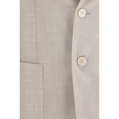 Lardini Beigekleurige Zijden Blazer