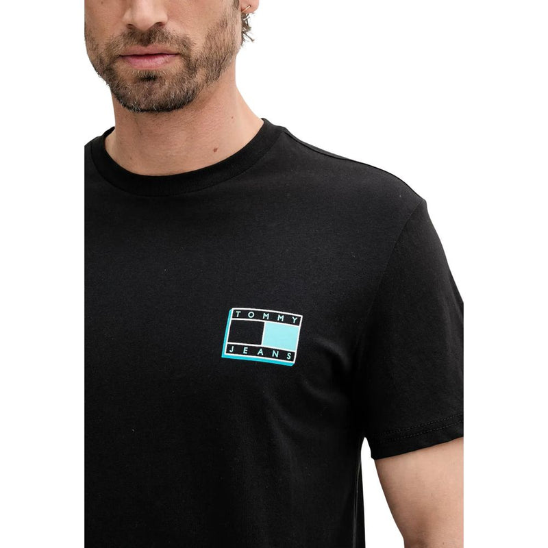 Tommy Hilfiger Jeans Zwart T-shirt van gerecycled katoen