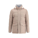 Brunello Cucinelli Beige Wool Down Jacket for Men