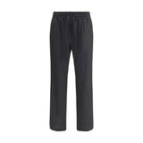 Dolce & Gabbana Gray Fleece Wool Casual Pants for Men