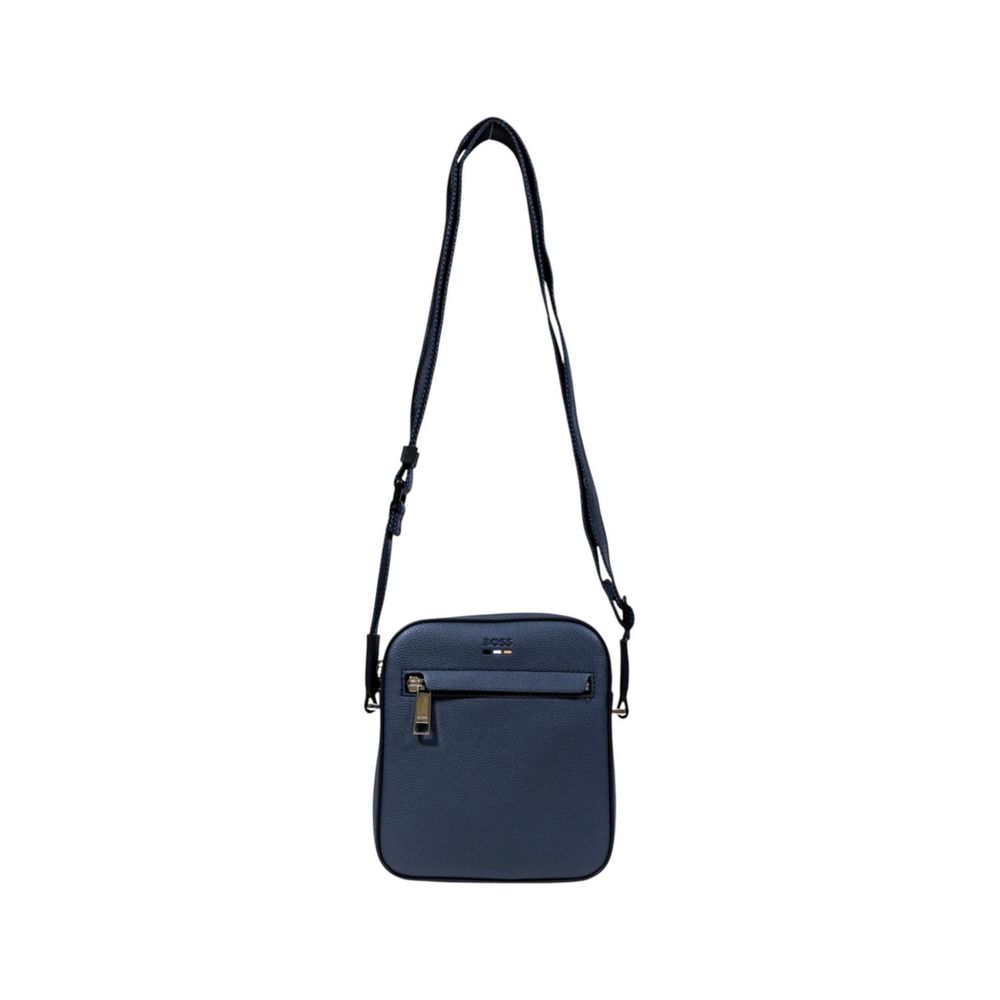 Hugo Boss Blauwe Messenger Tas van Gerecycled Polyurethaan