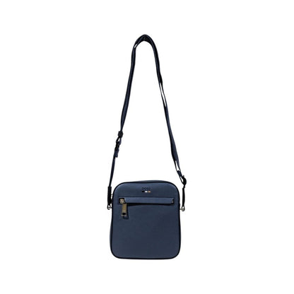Hugo Boss Blauwe Messenger Tas van Gerecycled Polyurethaan