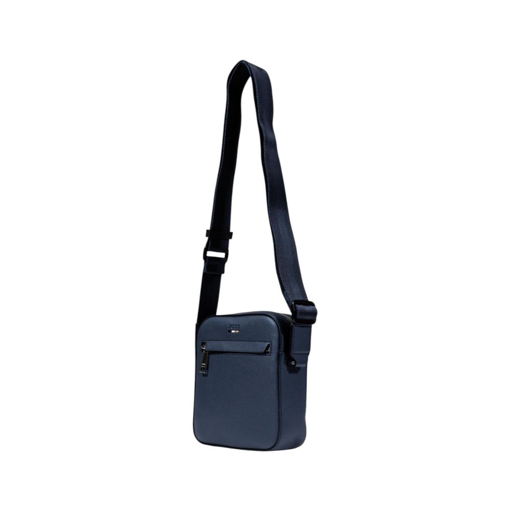 Hugo Boss Blauwe Messenger Tas van Gerecycled Polyurethaan