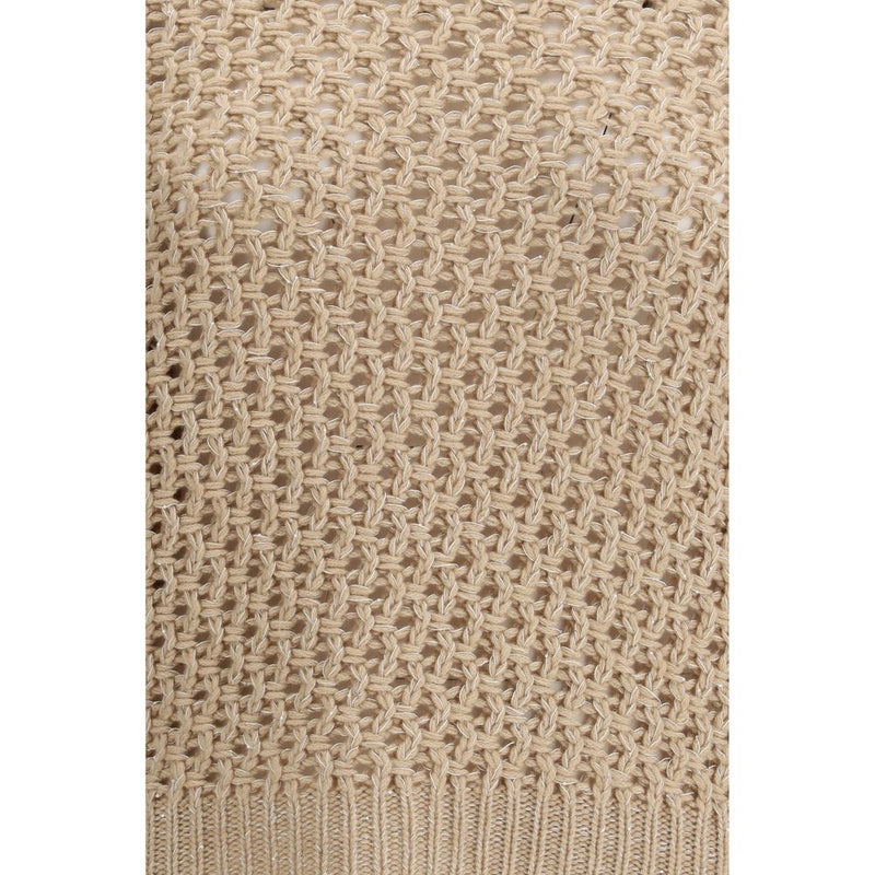 Fabiana Filippi Beige Fleece Wool Sweatshirt