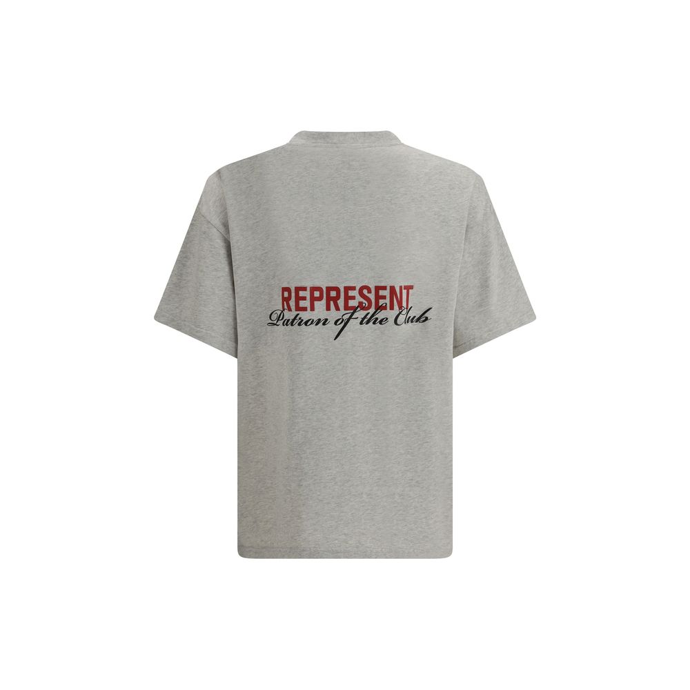 Represent Gray Cotton T-Shirt for Men - Modern Casual Wear