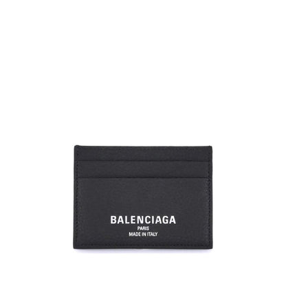 Portefeuille Balenciaga Bos Taurus en cuir de veau noir