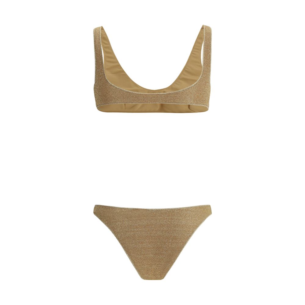 Oséree Lumiere Gold Polyamide One-Piece Swimsuit
