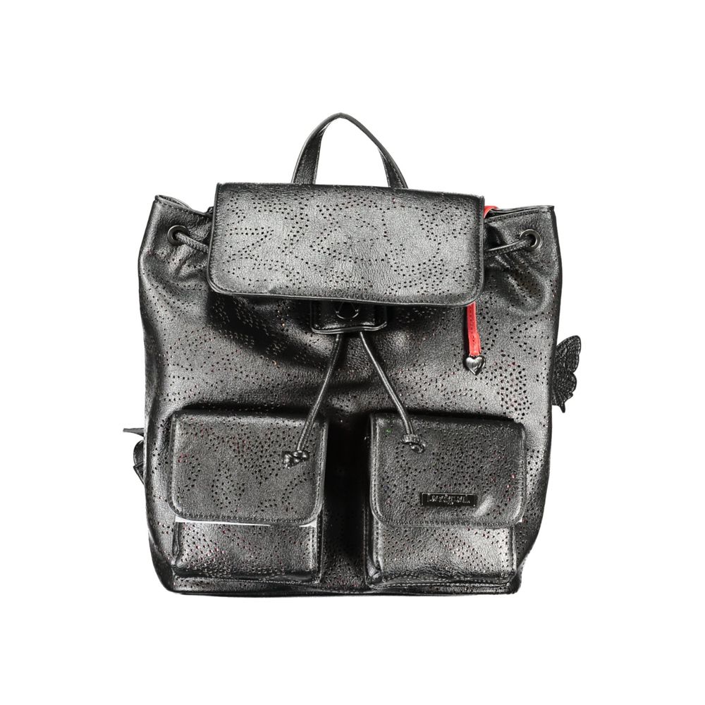 Desigual Nero Black Polyurethane Women's Backpack