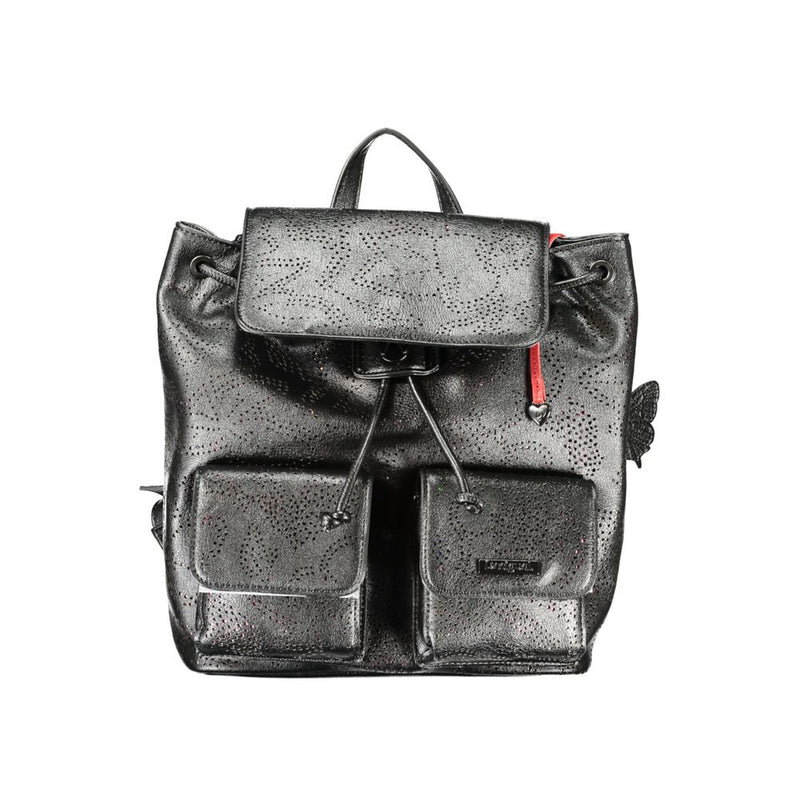 Sac à dos en polyuréthane noir pour femmes Desigual Nero