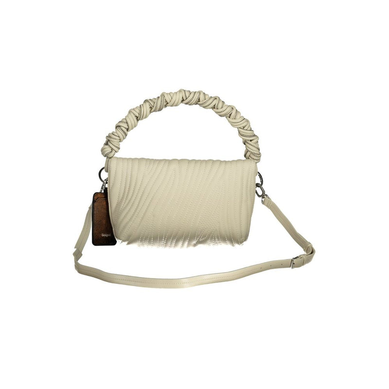 Sac à main Desigual en polyuréthane blanc pour femmes