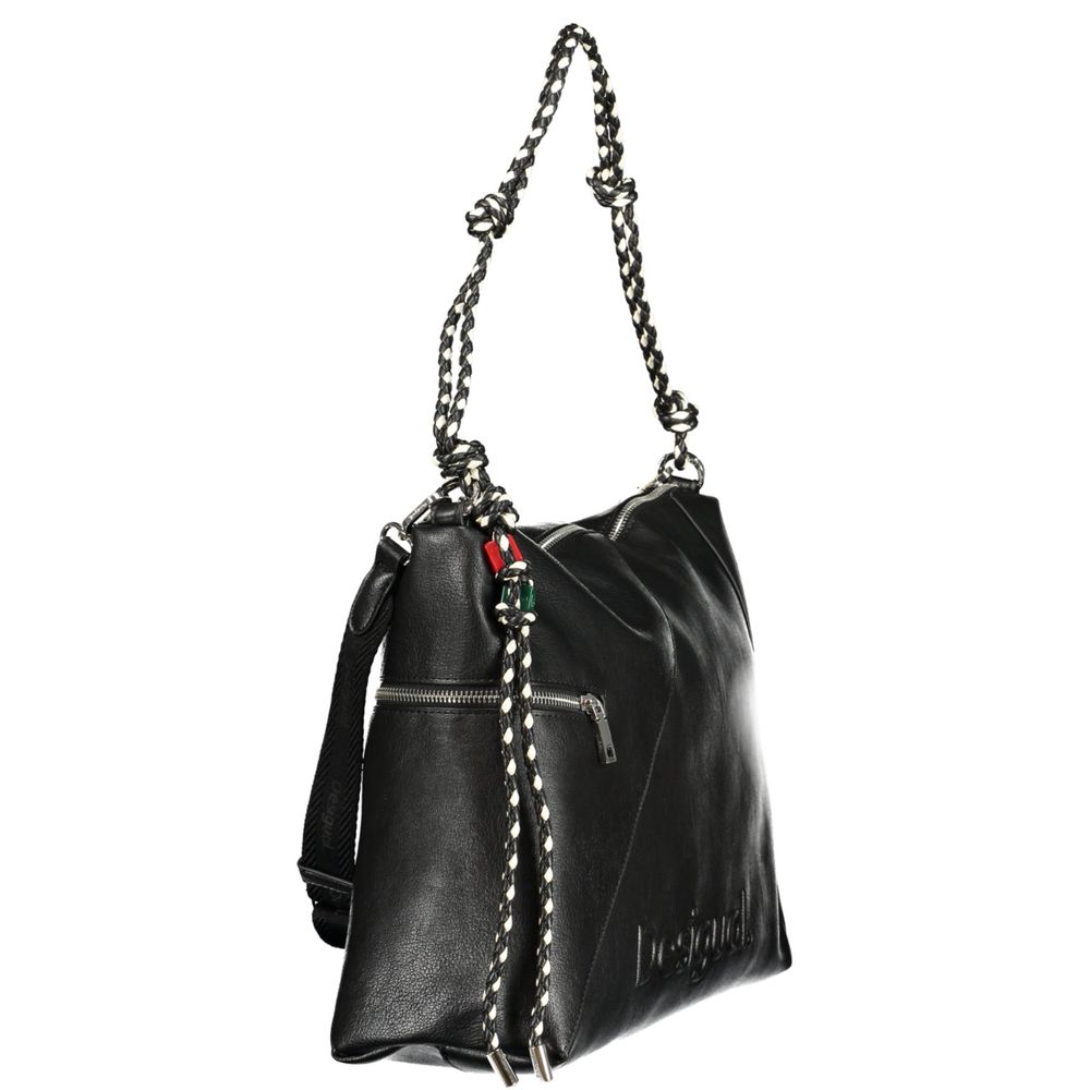 Desigual Half Logo Leiria 2.0 Black Handbag for Women