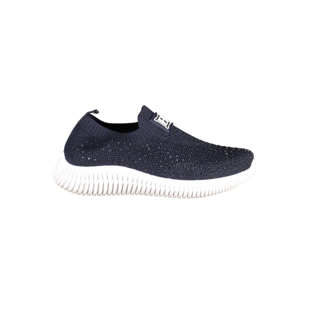 Laura Biagiotti Blue Rhinestone Women Sneakers