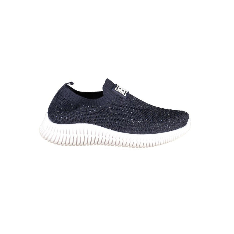 Laura Biagiotti Blue Rhinestone Women Sneakers