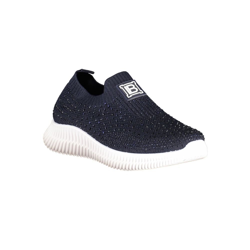 Laura Biagiotti Blue Rhinestone Women Sneakers