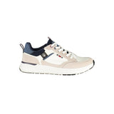 Lumberjack White Polyester Men's Sneakers with Blue Accents