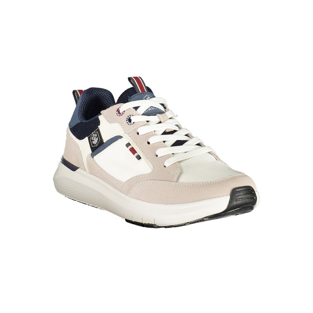 Lumberjack White Polyester Men's Sneakers with Blue Accents