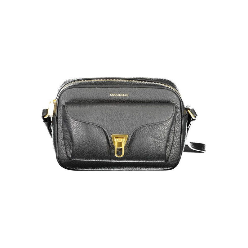 Sac bandoulière femme Coccinelle en cuir noir