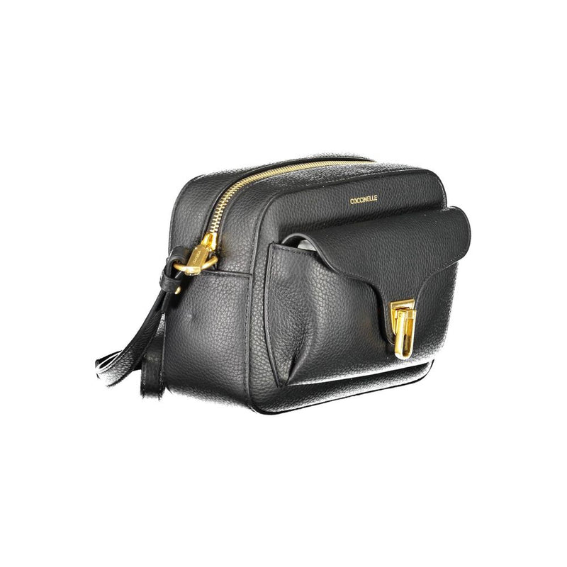 Sac bandoulière femme Coccinelle en cuir noir