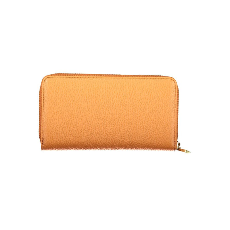 Coccinelle Arancione Leather Women Wallet - Stylish & Functional